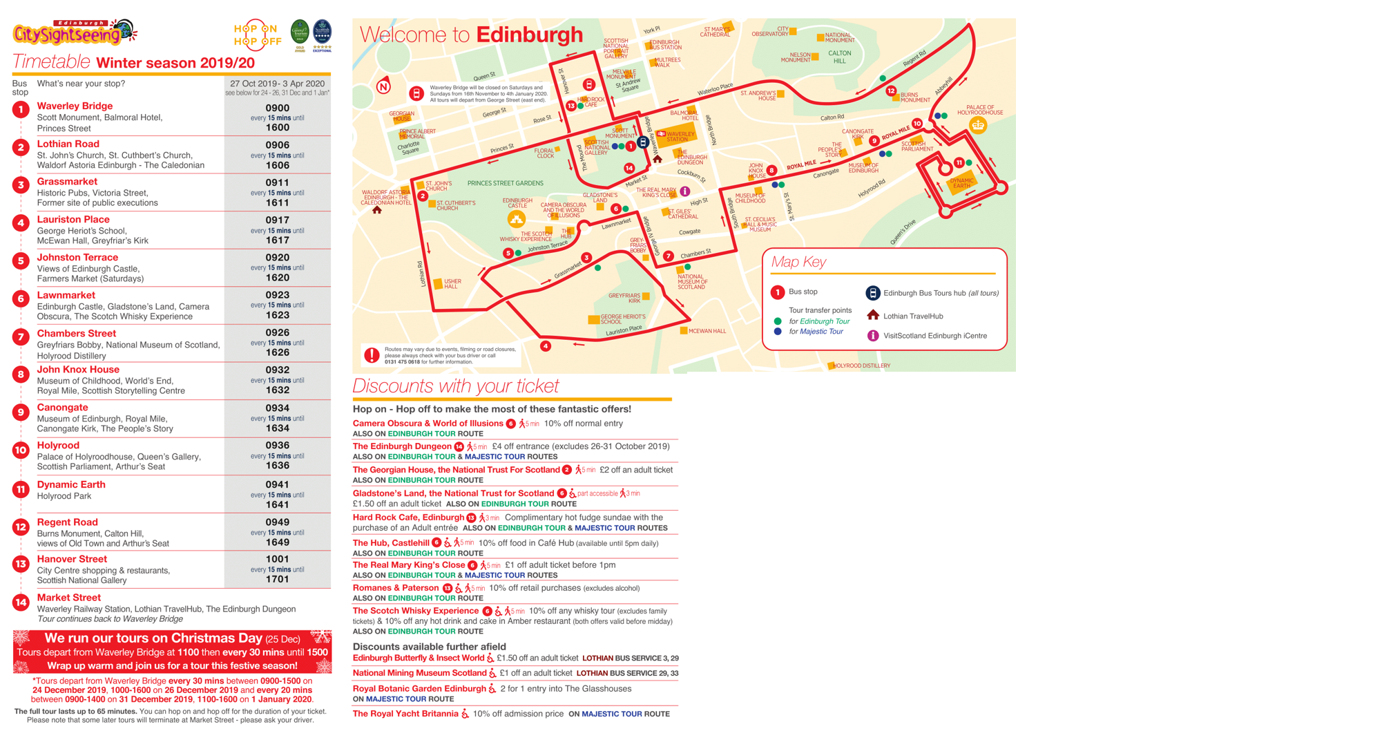 edinburgh bus tour 2 for 1 timetable
